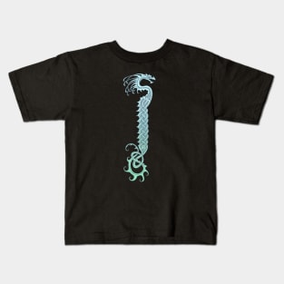 Celtic Serpent - Teal Kids T-Shirt